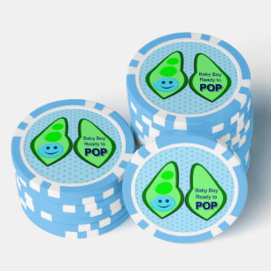 Bereit zum Pop Baby Boy Blue Pee Pokerchips