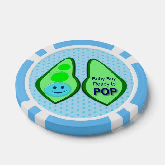 Bereit zum Pop Baby Boy Blue Pee Pokerchips (Einzeln)