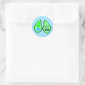 Bereit zum Pop Baby Boy Blue Pee Runder Aufkleber (Tasche)