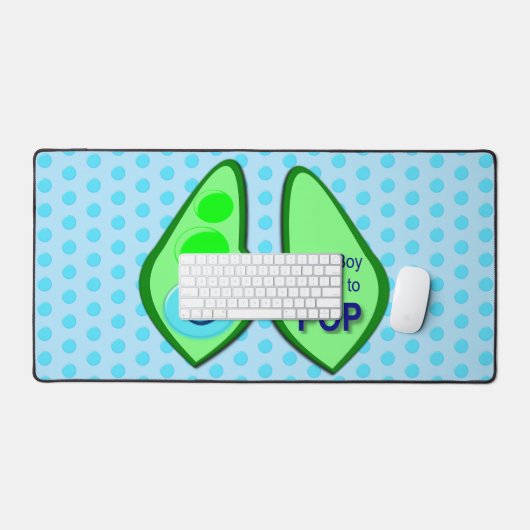 Bereit zum Pop Baby Boy Blue Pee Schreibtischunterlage (Tastatur & Maus)