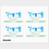 Bereit zum POP! Baby Clothesline Baby Dusche Rechteckiger Aufkleber (Blatt)