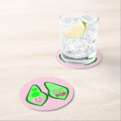 Bereit zum Pop Baby Girl Pink Pea Babydusche Runder Pappuntersetzer (Vor Ort)