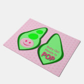 Bereit zum Pop Baby Girl Pink Pea Fußmatte (Schrägansicht)
