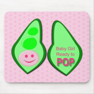 Bereit zum Pop Baby Girl Pink Pea Mousepad