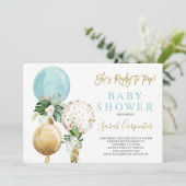 Bereit zum Pop Baby Shower Boy Einladung (Stehend Vorderseite)