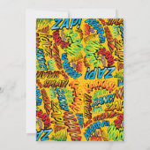 Bereit zum Pop Baby Shower Comic Buchen Sie Spaß Einladung (Rückseite)