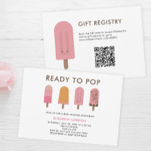 Bereit zum Pop Baby Shower QR Code Registrierungse