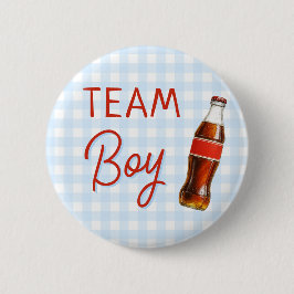 Bereit zum Pop Baby Shower Team Boy Button