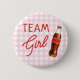 Bereit zum Pop Baby Shower Team Girl Button