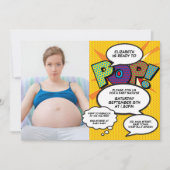 Bereit zum Pop Babydusche Modernes Fun Foto Einladung (Vorderseite)