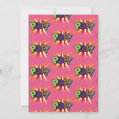 Bereit zum Pop Babydusche Pink Girl Moderne Einladung (Rückseite)