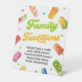 Bereit zum Pop Babydusche Popscle Familientraditio Sockelschild (Vorderseite)