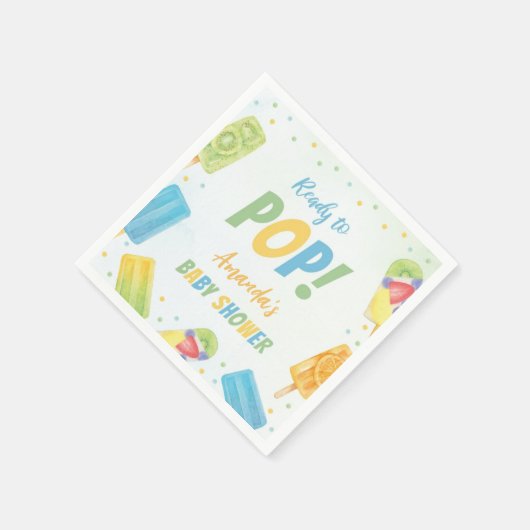 Bereit zum Pop Babydusche Popsison Napkins Serviette (Ecke)