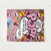 Bereit zum Pop Babydusche Rosa Foto Hintergrund Wandteppich (Vorderseite (Horizontal))