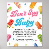 Bereit zum Pop Babydusche Say Baby Game Poster (Vorne)