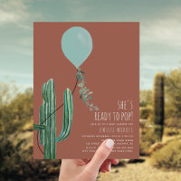 Bereit zum Pop Balloon Cactus Terracotta Boy Baby