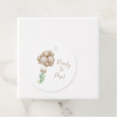 Bereit zum Pop Beige Balloons Boho Babydusche Geschenkanhänger (Beispiel)
