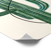 Bereit zum Pop Blue Balloon Cactus Boy Baby Shower Poster (Ecke)