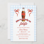 Bereit zum Pop Blue Boy Soda Babydusche Einladung (Vorderseite)