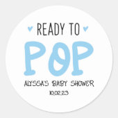 Bereit zum Pop Blue Stickers (Vorderseite)