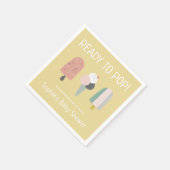 Bereit zum Pop Boho Babyshower Servietten Senf (Ecke)