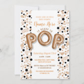 Bereit zum POP Boy Baby Shower Rose Gold Elegante Einladung (Vorderseite)