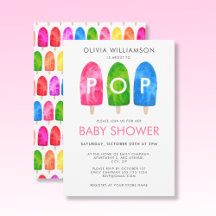 Bereit zum Pop bunt Popsicle Baby Dusche
