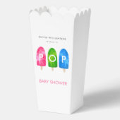 Bereit zum Pop bunt Popsicle Baby Dusche Geschenkschachtel (Rückseite)