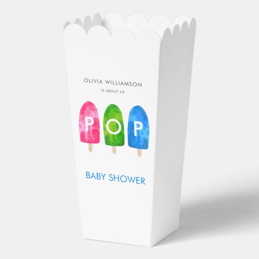 Bereit zum Pop bunt Popsicle Baby Dusche Geschenkschachtel (Vorderseite)