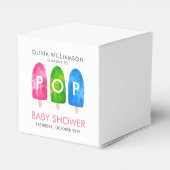 Bereit zum Pop bunt Popsicle Baby Dusche Geschenkschachtel (Rückseite)