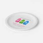 Bereit zum Pop bunt Popsicle Baby Dusche Pappteller (Schrägansicht)