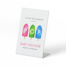Bereit zum Pop bunt Popsicle Baby Dusche