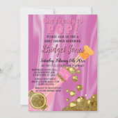 Bereit zum Pop Champagne Pink Baby Girl Dusche Einladung (Vorderseite)