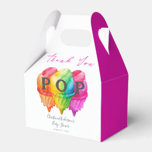 Bereit zum Pop Eiscreme Gradient Pink Babydusche Geschenkschachtel