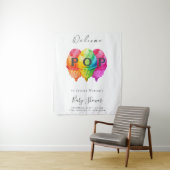 Bereit zum Pop Eiscreme Gradient Pink Babydusche Wandteppich (Beispiel)