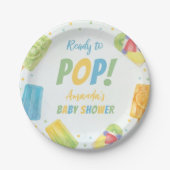 Bereit zum Pop Eiscreme Sommer Babydusche Popsiv Pappteller (Vorderseite)