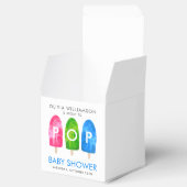 Bereit zum Pop farbenfrohe Blue Baby Dusche Geschenkschachtel (Geöffnet)