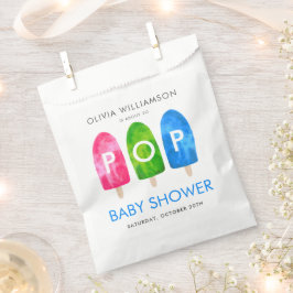 Bereit zum Pop farbenfrohe Blue Baby Dusche Geschenktütchen