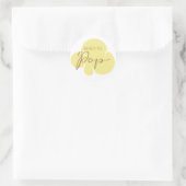 Bereit zum Pop Gelber Popcorn-Kernel Runder Aufkleber (Tasche)