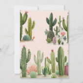 Bereit zum Pop Girl Balloon Cactus Green Baby Show Dankeskarte (Rückseite)