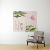 Bereit zum Pop Girl Balloon Cactus Green Baby Show Wandteppich (Beispiel (Horizontal))