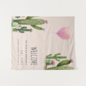 Bereit zum Pop Girl Balloon Cactus Green Baby Show Wandteppich (Vorderseite (Horizontal))