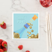 Bereit zum Pop Gold Champagne Baby Blue Dusche Serviette (Beispiel)