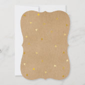 Bereit zum Pop Gold Hearts Babydusche Rustikale Kr Einladung (Rückseite)