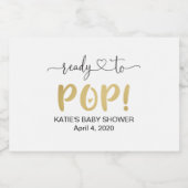 Bereit zum Pop Gold Mini Sparkling Weinflaschen Et Schaumweinetikett (Einzelnes Label)