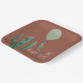 Bereit zum Pop Green Balloon Cactus Terracotta Bab Pappteller (Gewinkelt)