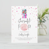 Bereit zum Pop Gumball Machine Bubblegum Babydusch Einladung (Stehend Vorderseite)