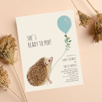 Bereit zum Pop Igel Balloon Boy Baby Dusche
