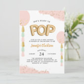 "Bereit zum Pop" Kinderduschballons Einladung (Stehend Vorderseite)