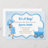 Bereit zum Pop Kinderdusche Einladungs-Junge Einladung (Vorne/Hinten)